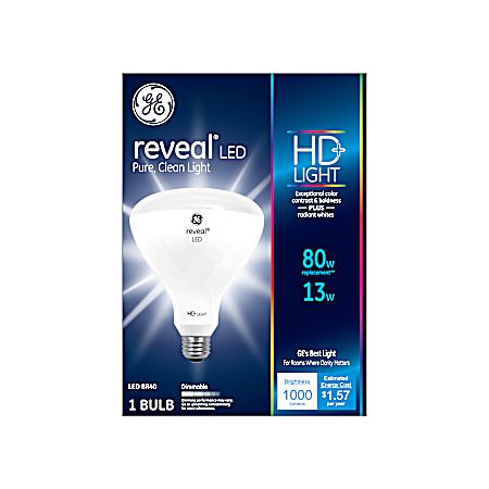 80W Equivalent BR40 LED Reveal HD Dimmable Indoor Bulb
