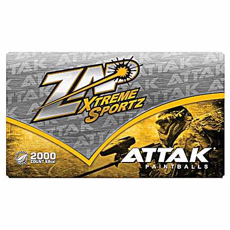 68Cal Attack Yellow Paintballs - 2,000 Ct
