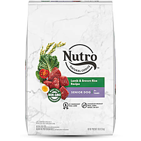 Senior Lamb & Brown Rice Dry Dog Food, 30 lbs