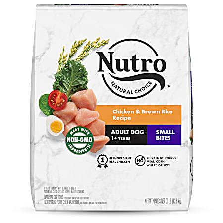 Adult Small Bites Chicken & Brown Rice Dry Dog Food, 30 lbs
