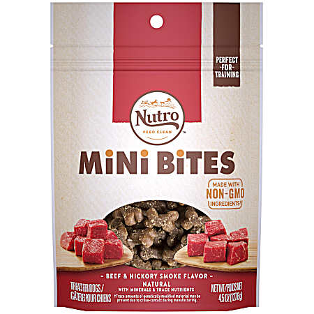 Mini Bites Beef & Hickory Smoke Flavor Dog Training Treats, 4.5 oz
