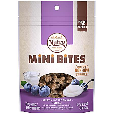 Mini Bites Berry & Yogurt Flavor Dog Training Treats, 4.5 oz