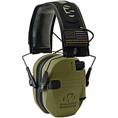 Razor Patriotic Series Olive Drab Green Folding Electronic Ear Muffs
