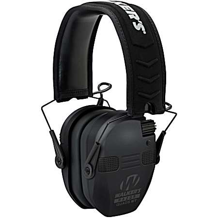 Razor Series Black Slim Electronic Quad Ear Muffs w/ Bluetooth