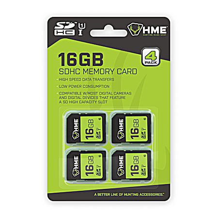 16GB SDHC Memory Card - 4 Pk