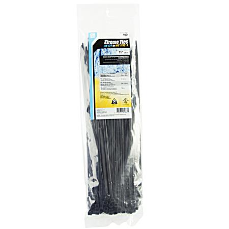 Xtreme Temperature Black Cable Ties - 100 Pk