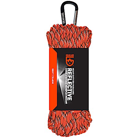 Gear Aid 550 Paracord 100 ft. Utility Line - Orange Reflective