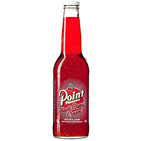 Premium 12 oz 100% Real Sugar Black Cherry Cream Soda