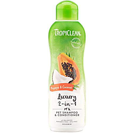 20 fl oz Papaya & Coconut Luxury 2-in-1 Shampoo & Conditioner for Pets