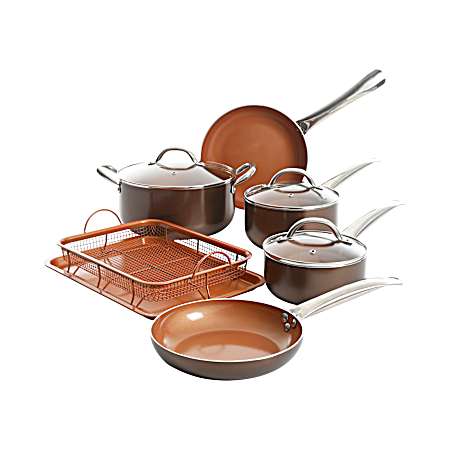 10 pc Copper Cookware Set