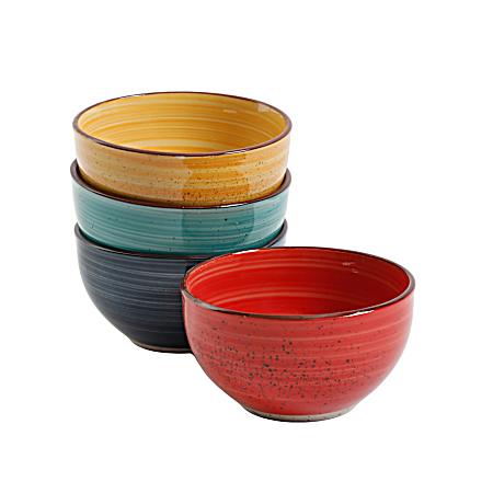 4 Pc. Stoneware Cereal Bowl Set