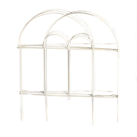 18 in x 8 ft White Garden Folding Fence