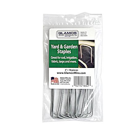 4 x 1 x 4 in Square Galvanized Landscape Staples - 10 Pk