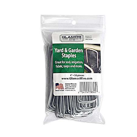 4 x 1 x 4 in Square Galvanized Landscape Staples - 50 Pk
