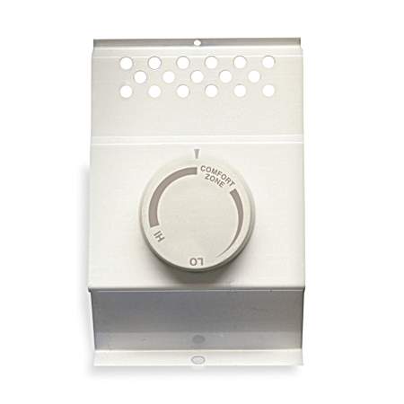 White Baseboard Built In Single Pole Thermostat