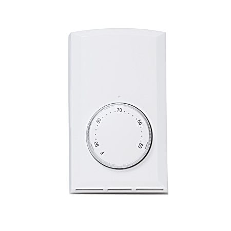 White Non-Programmable Single Pole Bi-Metal Baseboard Thermostat