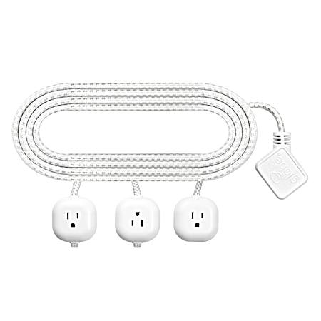 9 ft White Interval Outlet Extension Cord