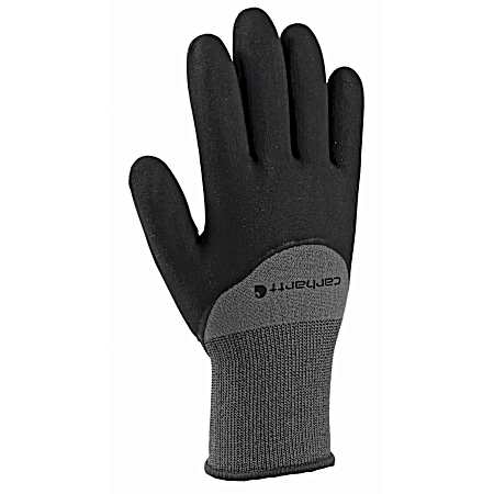 Men's Thermal Full Coverage Gray Nitrile Grip Gloves