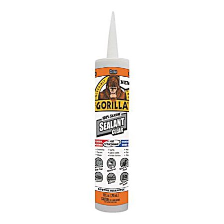 10 fl oz Clear 100% Silicone Sealant