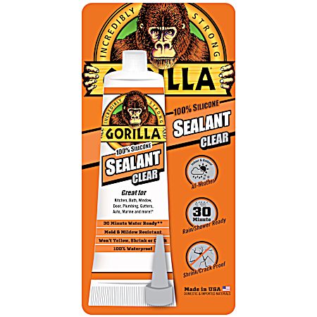 2.8 fl oz Clear 100% Silicone Sealant