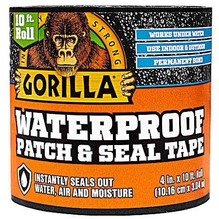 4 in x 10 ft Black Waterproof Patch & Seal Tape