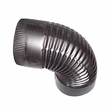 Black 90-Degree Crimped Elbow
