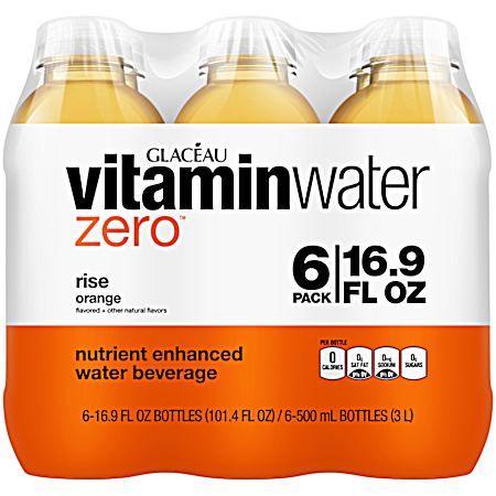 16.9 oz Rise Orange Zero Calorie Vitamin Water