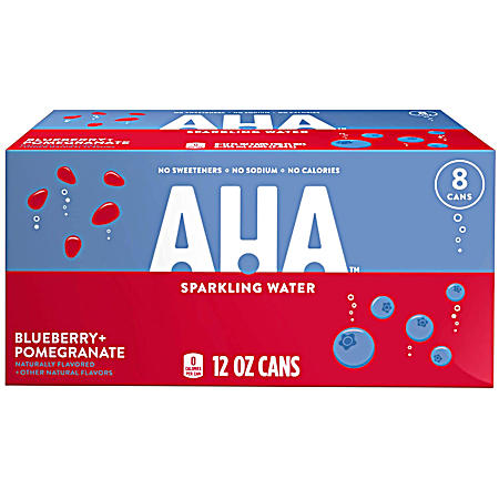 12 oz Blueberry + Pomegranate Sparkling Water - 8 Pk