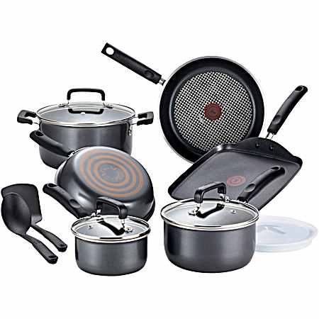12 Pc Signature Java Black Cookware Set