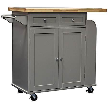 Grey Two Door Kitchen Island