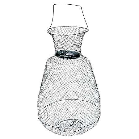 19 in x 30 in Black Collapsible Steel Mesh Floating Fish Basket