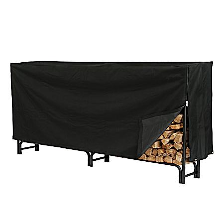Extra Large Black Deluxe Log Rack Cover