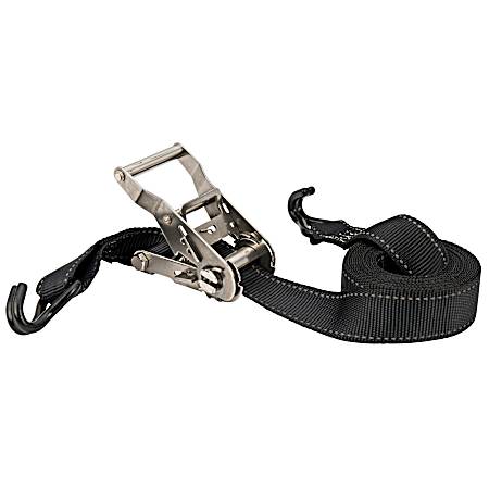 15 ft Black Stainless-Steel Ratchet Tie-Down