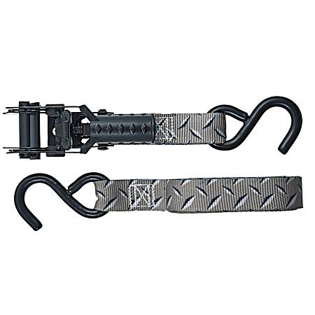 12 ft Diamond Plate Pattern Ratchet Tie-Down