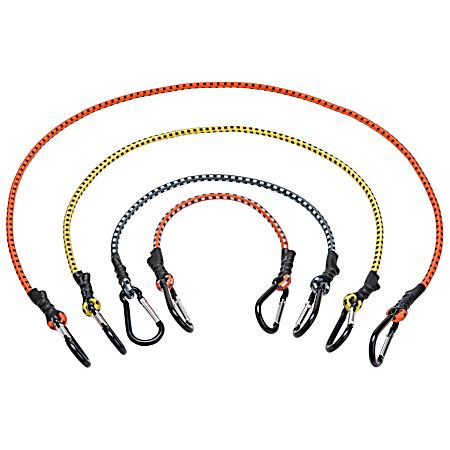 Mini Carabiner Bungee Cord Assortment - 12 Pk
