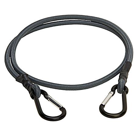 48 in Grey Carabiner Bungee Cords - 2 Pk