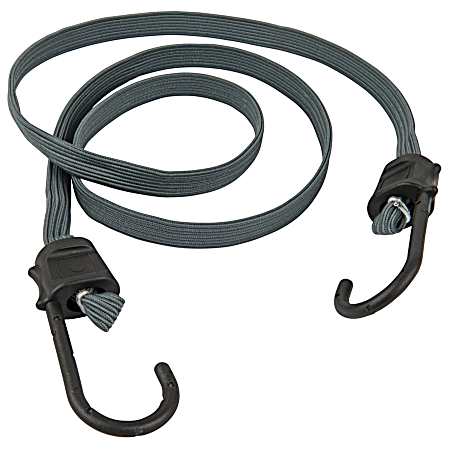 48 in Grey Flat Narrow Bungee Cords - 2 Pk