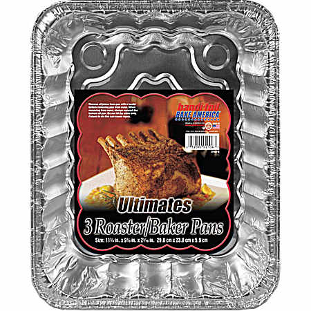 3 Pk. Roaster/Baker Pans