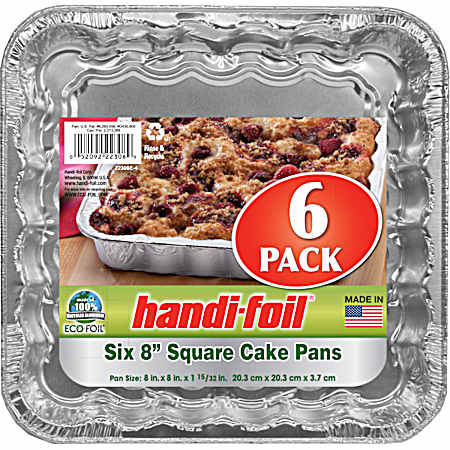 6 pk 8 in Square Cake Pan