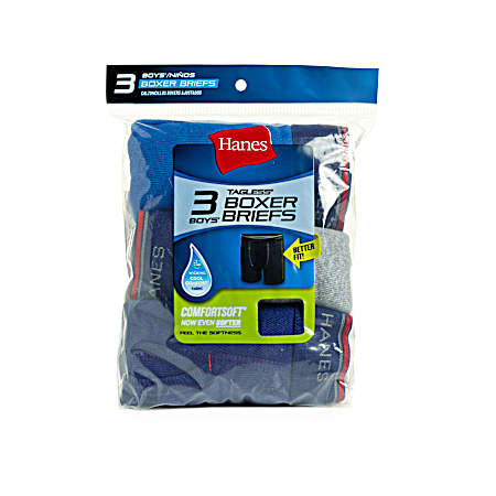 Boys' Assorted ComfortSoft Dyed Sports Inspired Boxer Briefs - 3 Pk
