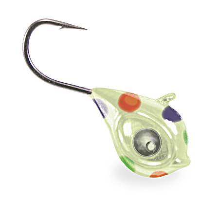 Glow Wonderbread Rattling Google-Eye Tungsten Ice Jig
