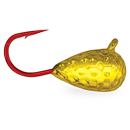 Gold Hammered Tungsten Ice Jig - 2 Pk