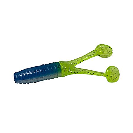 Blue Silver Chartreuse Tail Triple Threat Crappie Scrub