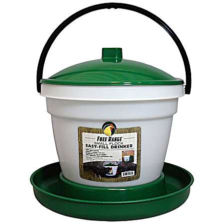 3.25 gal Green/White Small Flock Easy-Fill Drinker