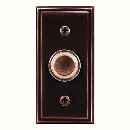 Oil-Rubbed Bronze Wired LED Lighted Ring Push-Button Doorbell