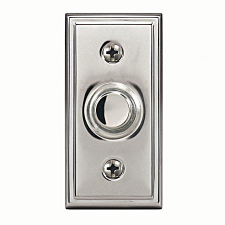 Nickel Wired LED Lighted Push-Button Doorbell