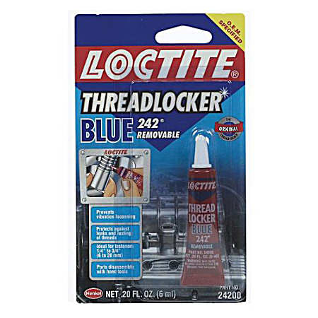 Threadlocker Removable Blue Medium 242