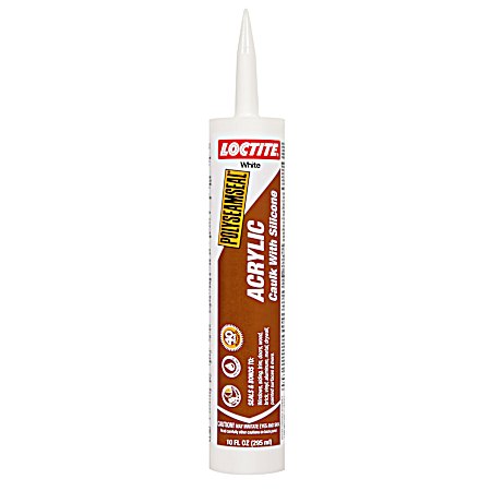 10 fl oz White Polyseamseal Acrylic Caulk w/ Silicone