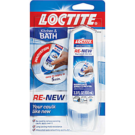 3.3 fl oz White Re-New Kitchen & Bath Sealant