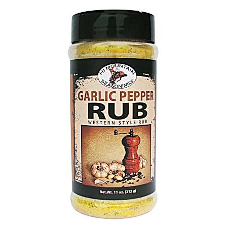 11 oz Garlic Pepper Western Style Rub Blend